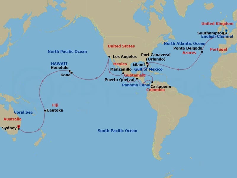 Cruise Itinerary Map