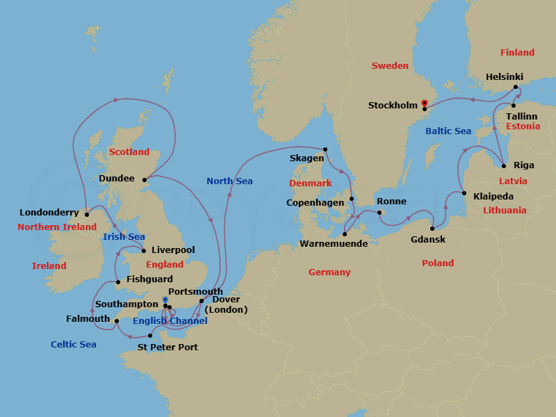 Cruise Itinerary Map