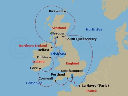 Cruise Itinerary Map