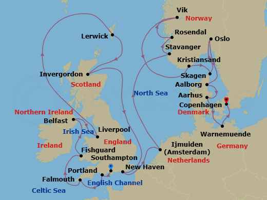 Cruise Itinerary Map