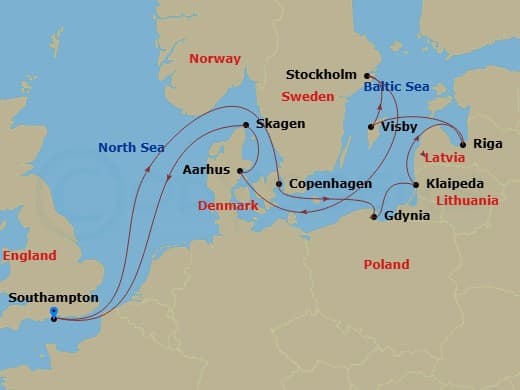 Cruise Itinerary Map