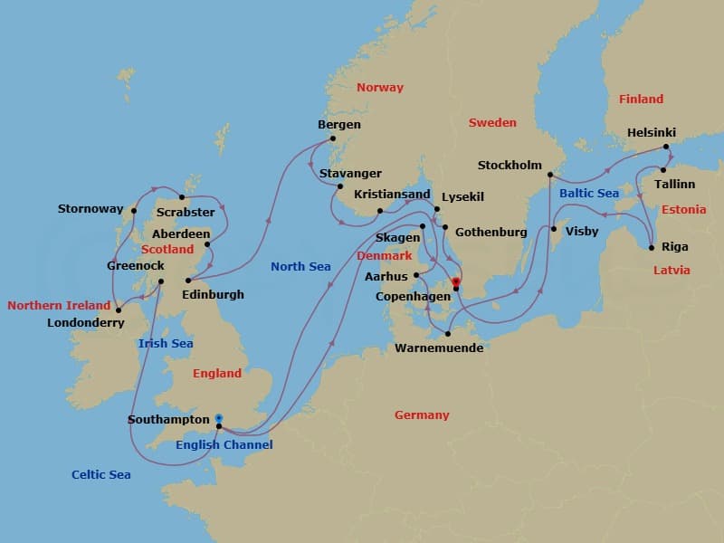 Cruise Itinerary Map