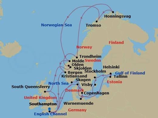 Cruise Itinerary Map