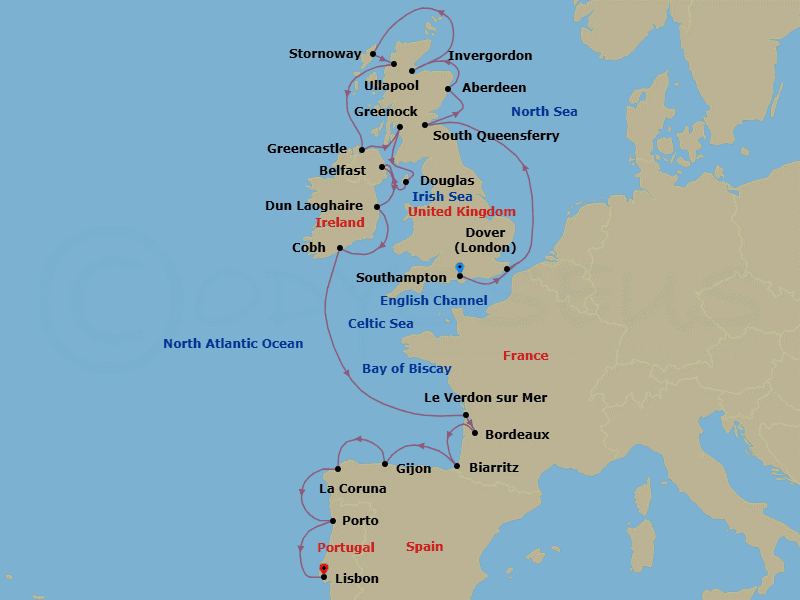 Cruise Itinerary Map