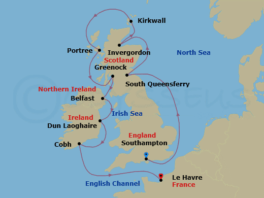 Cruise Itinerary Map