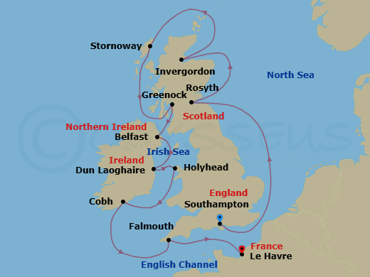 Cruise Itinerary Map