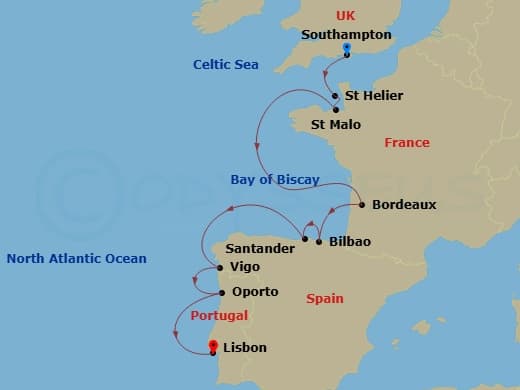 Cruise Itinerary Map