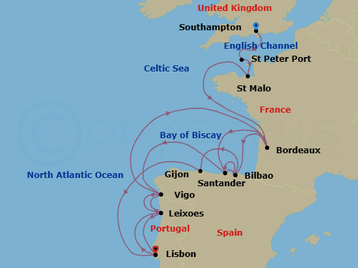 Cruise Itinerary Map