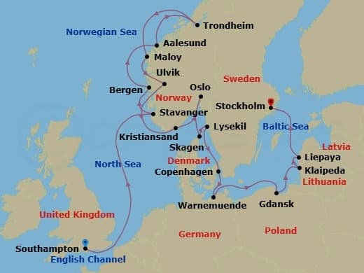 Cruise Itinerary Map
