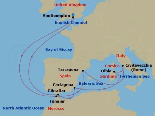 Cruise Itinerary Map