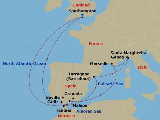 Cruise Itinerary Map