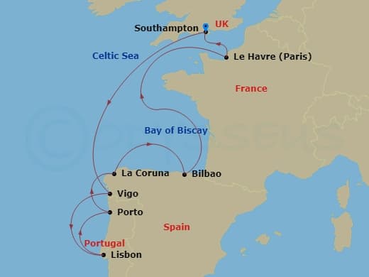 Cruise Itinerary Map