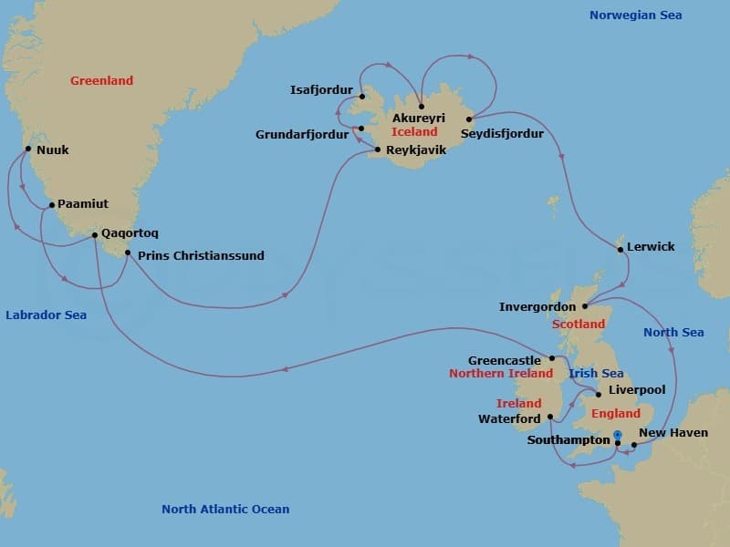 Cruise Itinerary Map