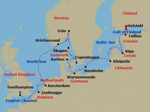 Cruise Itinerary Map