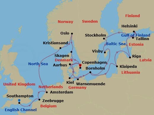 Cruise Itinerary Map