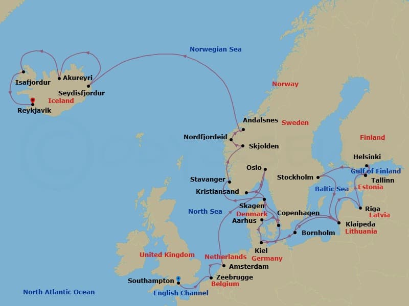 Cruise Itinerary Map
