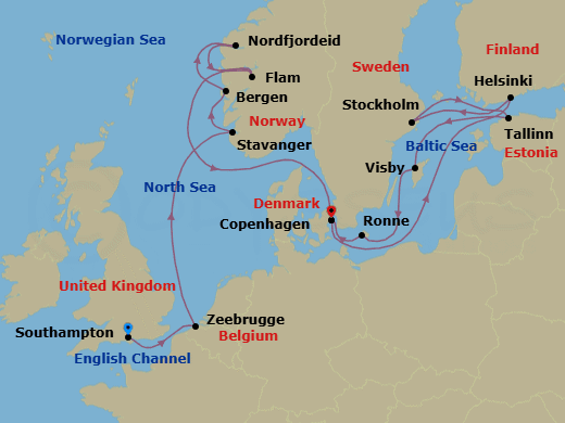 Cruise Itinerary Map