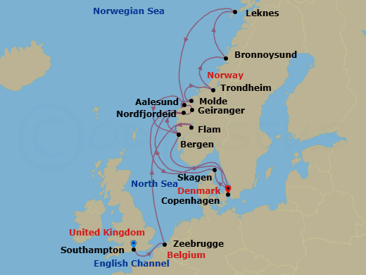 Cruise Itinerary Map