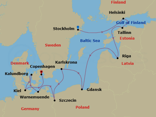 Cruise Itinerary Map