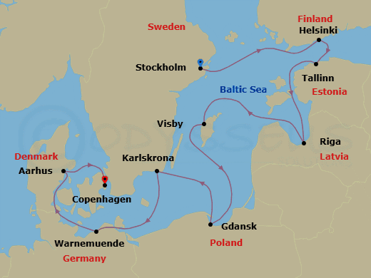Cruise Itinerary Map