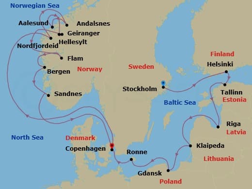 Cruise Itinerary Map