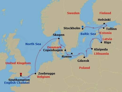 Cruise Itinerary Map