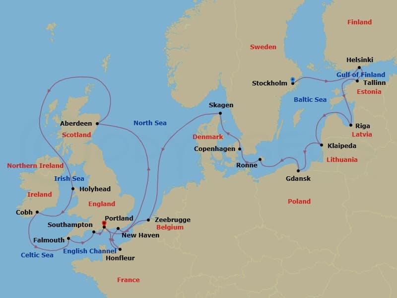 Cruise Itinerary Map