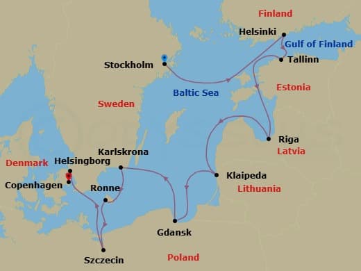 Cruise Itinerary Map