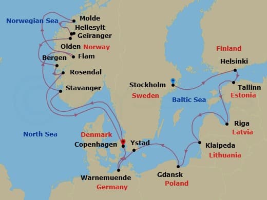 Cruise Itinerary Map