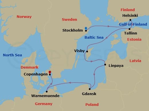 Cruise Itinerary Map