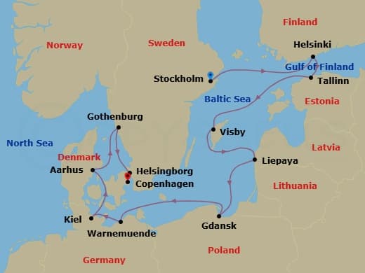 Cruise Itinerary Map