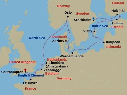 Cruise Itinerary Map