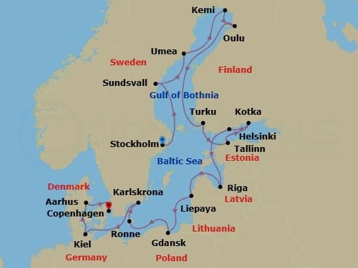 Cruise Itinerary Map