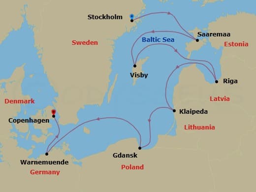 Cruise Itinerary Map