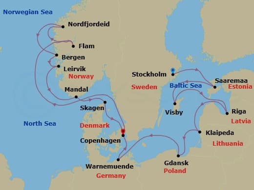 Cruise Itinerary Map