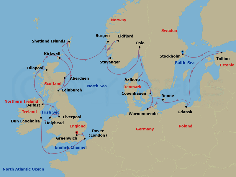 Cruise Itinerary Map