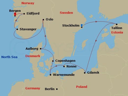 Cruise Itinerary Map