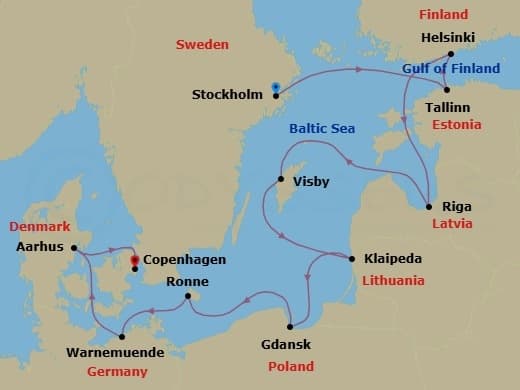 Cruise Itinerary Map