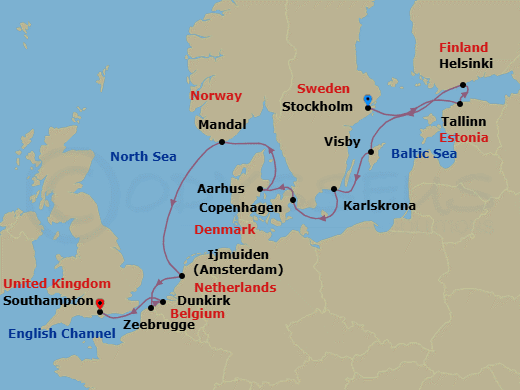 Cruise Itinerary Map