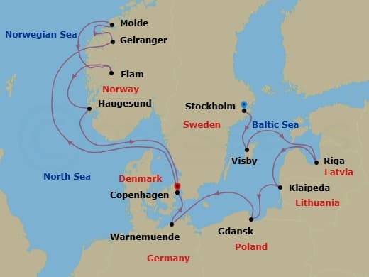 Cruise Itinerary Map