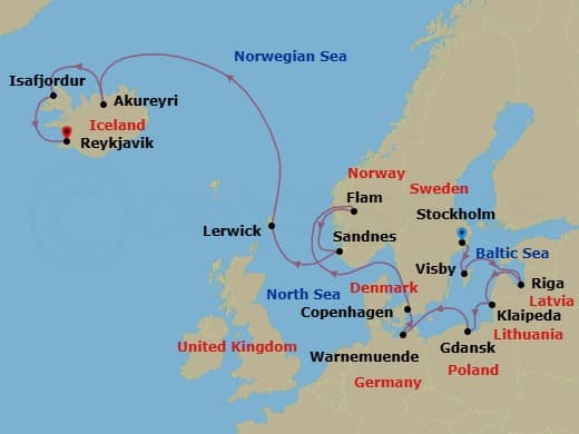 Cruise Itinerary Map