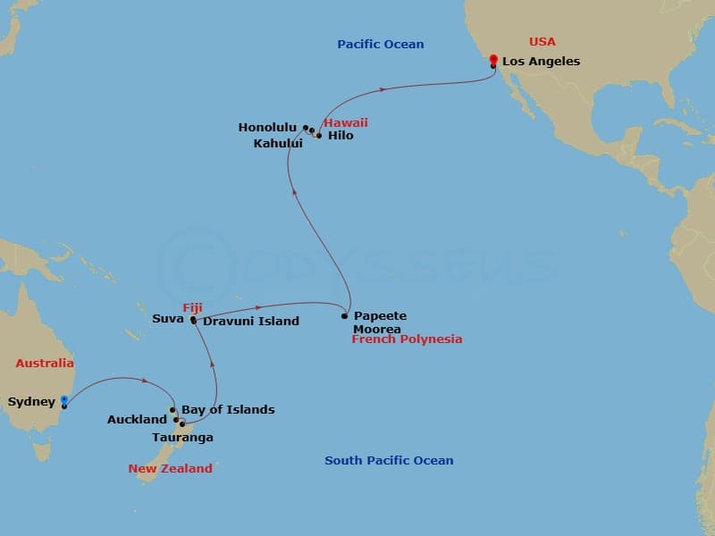 Cruise Itinerary Map