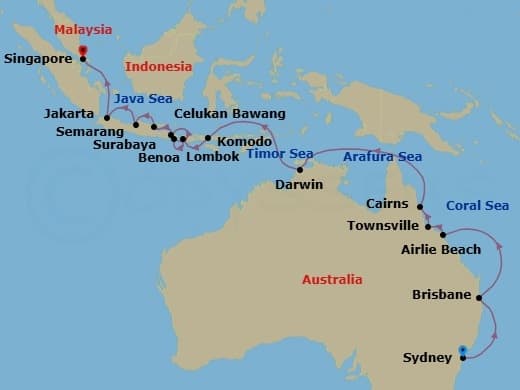 Cruise Itinerary Map