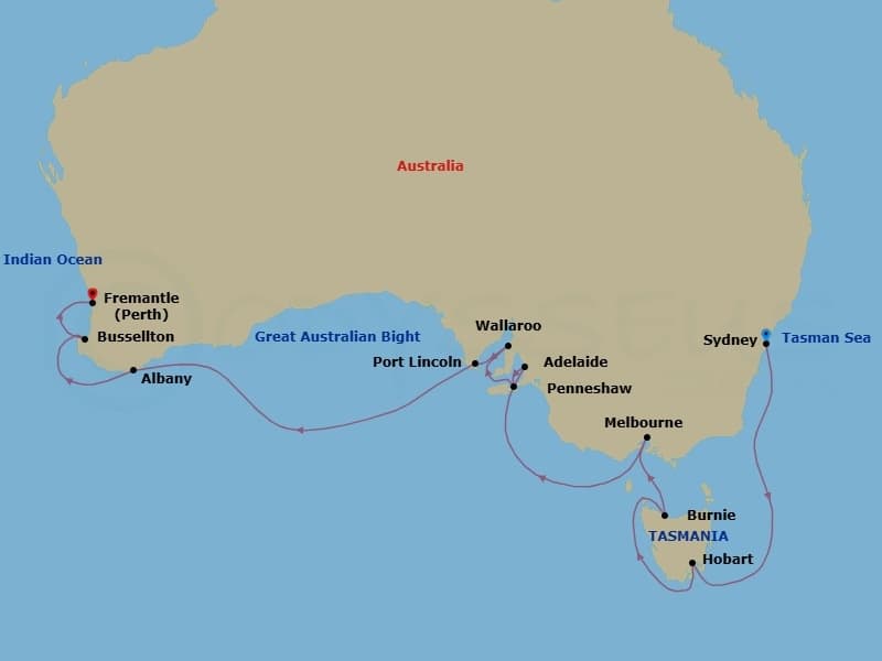 Cruise Itinerary Map