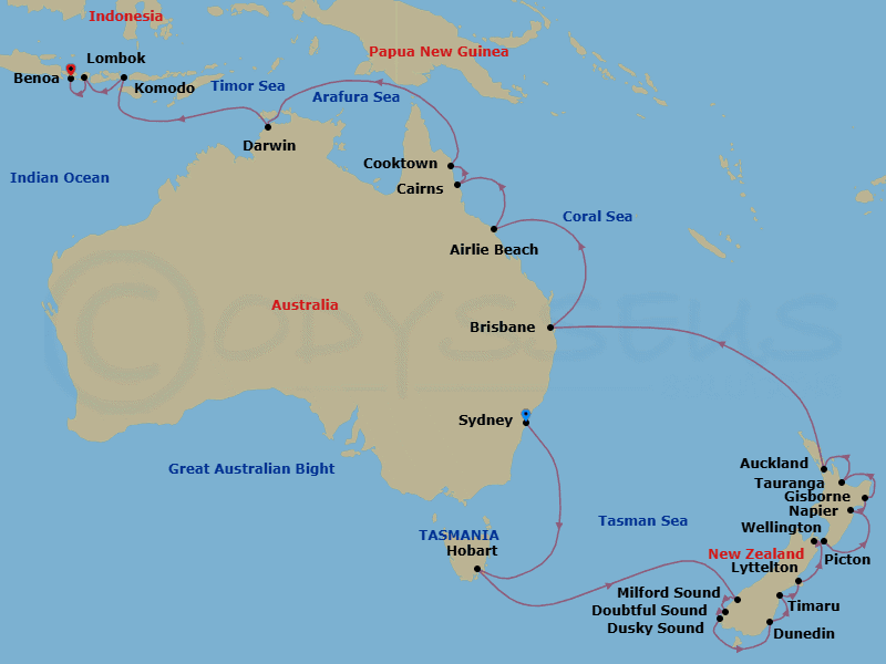 Cruise Itinerary Map