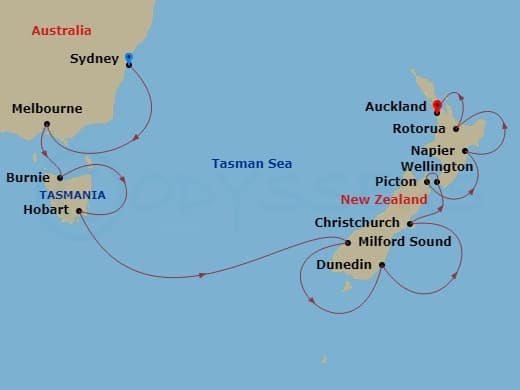 Cruise Itinerary Map