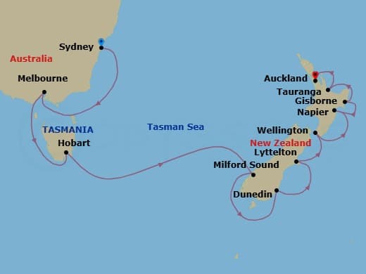 Cruise Itinerary Map