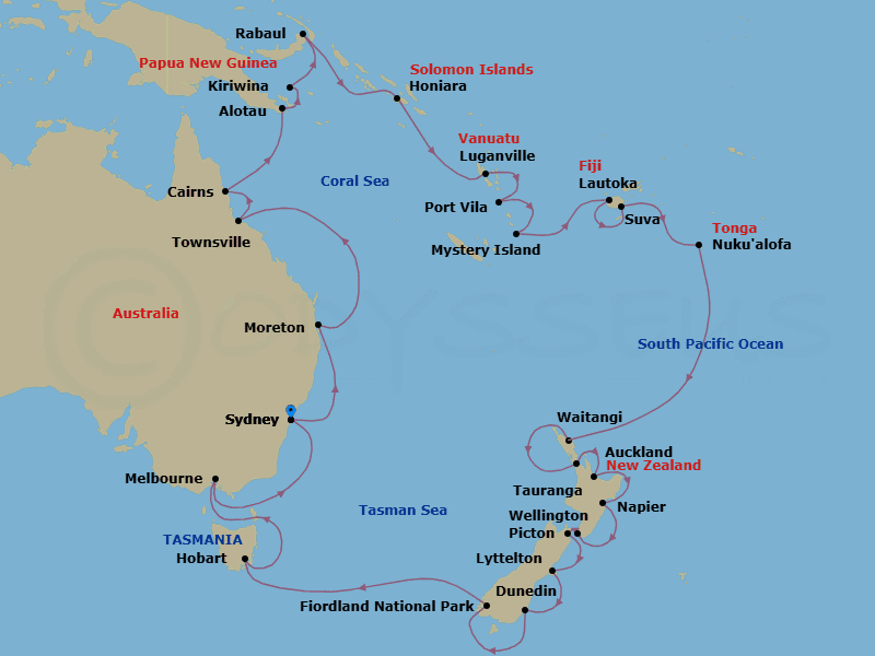 Cruise Itinerary Map