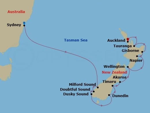 Cruise Itinerary Map