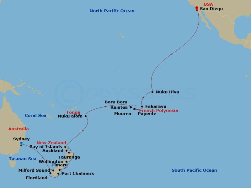 Cruise Itinerary Map